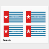 Sticker Rectangulaire papua occidental (Feuille)