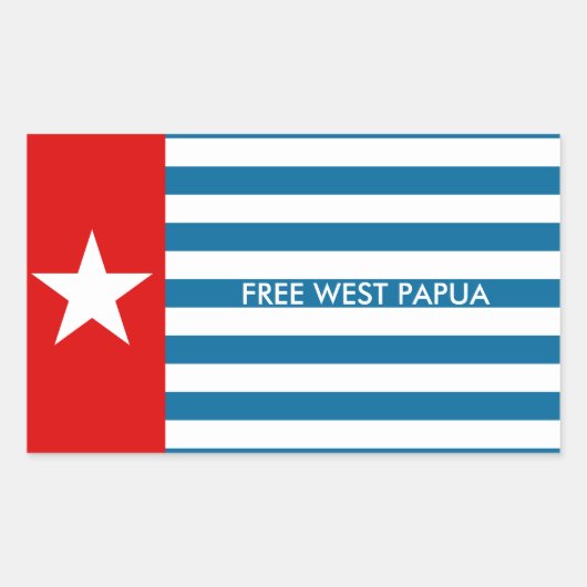 Sticker Rectangulaire papua occidental (Devant)
