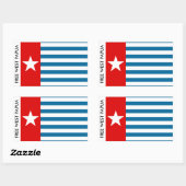 Sticker Rectangulaire papua occidental (Feuille)