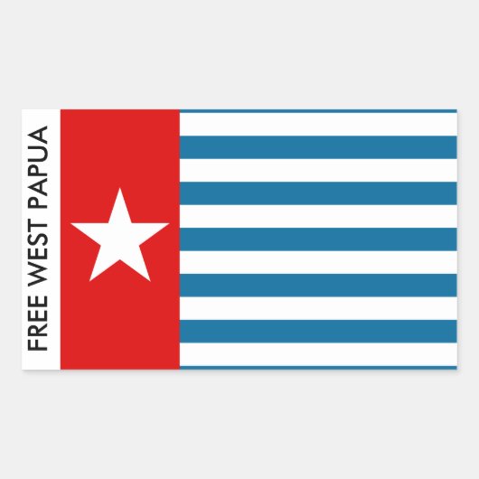 Sticker Rectangulaire papua occidental (Devant)