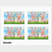 Sticker Rectangulaire Pâques (Feuille)