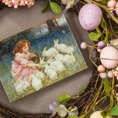 Sticker Rectangulaire Pâques Animaux Mignons Vintage
