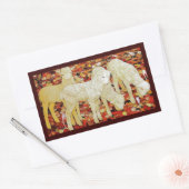 Sticker Rectangulaire Pâques Animaux Mignons Vintage (Enveloppe)