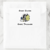 Sticker Rectangulaire Pâques et Pâques interconfessionnelles joyeuses (Sac)