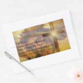 Sticker Rectangulaire Pâques - Jésus religieux et or Crusifix (Enveloppe)