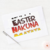 Sticker Rectangulaire Pâques joyeuses : Hakuna Matata Text Art Design (Enveloppe)