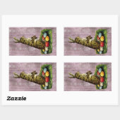 Sticker Rectangulaire Pâques vintage (Feuille)