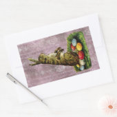 Sticker Rectangulaire Pâques vintage (Enveloppe)