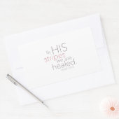 Sticker Rectangulaire Par ses rayures, nous sommes guéris. (Enveloppe)