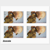 Sticker Rectangulaire Parachutiste Britannique - Ses besoins arrivent pr (Feuille)