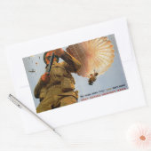 Sticker Rectangulaire Parachutiste Britannique - Ses besoins arrivent pr (Enveloppe)