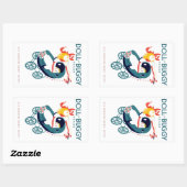 Sticker Rectangulaire Parade poupée et buggy (Feuille)