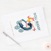 Sticker Rectangulaire Parade poupée et buggy (Enveloppe)