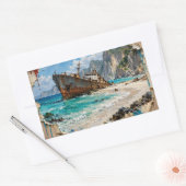 Sticker Rectangulaire Paradis et rouille (Enveloppe)