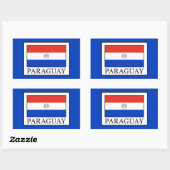 Sticker Rectangulaire Paraguay (Feuille)