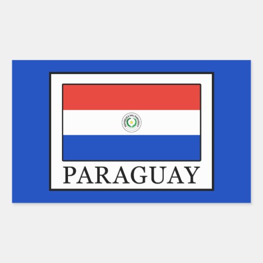 Sticker Rectangulaire Paraguay (Devant)