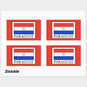Sticker Rectangulaire Paraguay (Feuille)