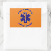 Sticker Rectangulaire Paramedic du pompier (Sac)