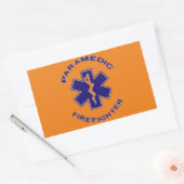 Sticker Rectangulaire Paramedic du pompier (Enveloppe)