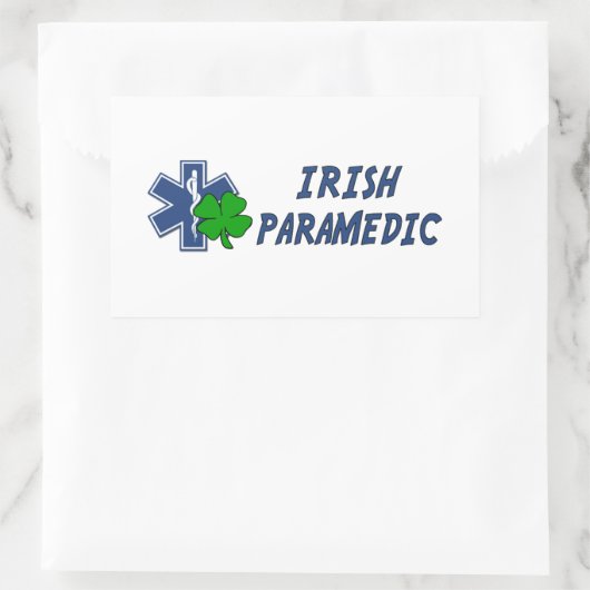 Sticker Rectangulaire Paramedic irlandais (Sac)