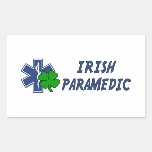 Sticker Rectangulaire Paramedic irlandais (Devant)
