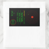 Sticker Rectangulaire Paranormal Ghost Tracker Radar Scanner Display Art (Sac)