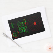 Sticker Rectangulaire Paranormal Ghost Tracker Radar Scanner Display Art (Enveloppe)