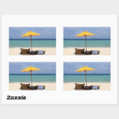 Sticker Rectangulaire Parapluie jaune (Feuille)