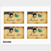 STICKER RECTANGULAIRE PARC MARDI GRAS MASQUERADE (Feuille)