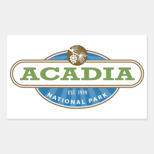 Sticker Rectangulaire Parc national Acadia USA (Devant)