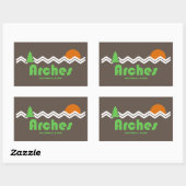 Sticker Rectangulaire Parc national Arches Rétro (Feuille)