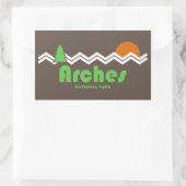 Sticker Rectangulaire Parc national Arches Rétro (Sac)