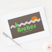 Sticker Rectangulaire Parc national Arches Rétro (Enveloppe)