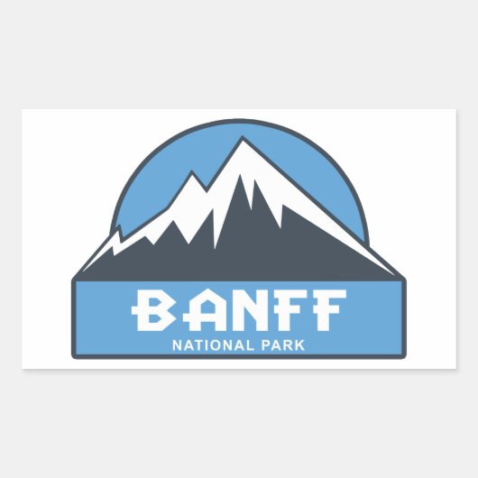 Sticker Rectangulaire Parc national Banff (Devant)