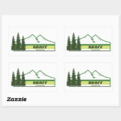 Sticker Rectangulaire Parc national Banff Bandes vertes (Feuille)