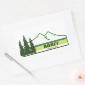Sticker Rectangulaire Parc national Banff Bandes vertes (Enveloppe)