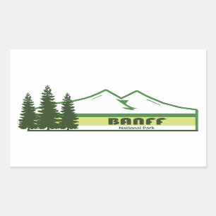 Sticker Rectangulaire Parc national Banff Bandes vertes