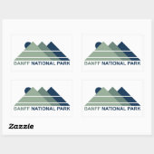 Sticker Rectangulaire Parc national Banff Mountain Sun (Feuille)