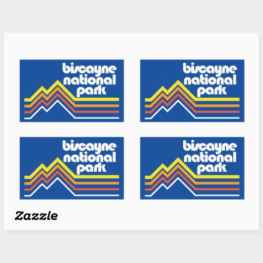 Sticker Rectangulaire Parc national de Biscayne (Feuille)