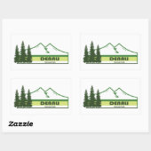Sticker Rectangulaire Parc national de Denali - Grandes vertes de l'Alas (Feuille)