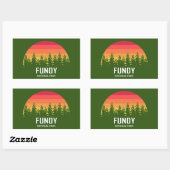 Sticker Rectangulaire Parc national de Fundy (Feuille)