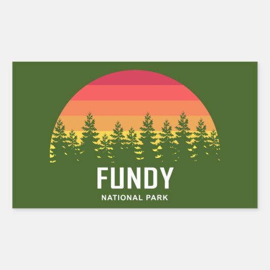 Sticker Rectangulaire Parc national de Fundy (Devant)