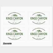 Sticker Rectangulaire Parc national de Kings Canyon (Feuille)
