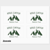 Sticker Rectangulaire Parc national de Kings Canyon (Feuille)