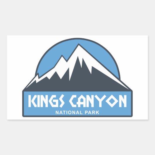 Sticker Rectangulaire Parc national de Kings Canyon (Devant)