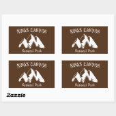 Sticker Rectangulaire Parc national de Kings Canyon (Feuille)