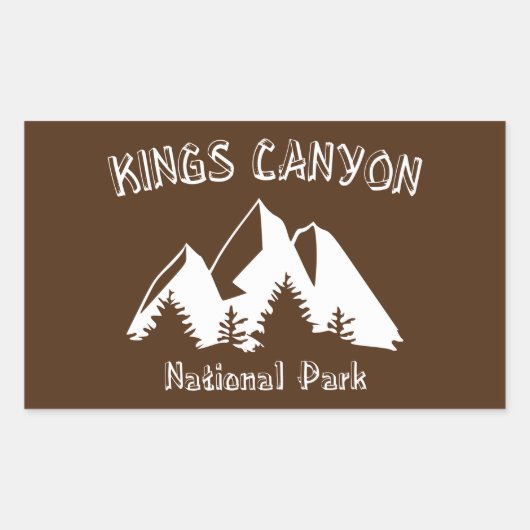 Sticker Rectangulaire Parc national de Kings Canyon (Devant)