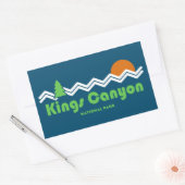 Sticker Rectangulaire Parc national de Kings Canyon Rétro (Enveloppe)