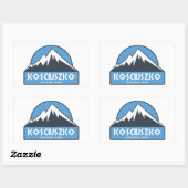 Sticker Rectangulaire Parc national de Kosciuszko (Feuille)