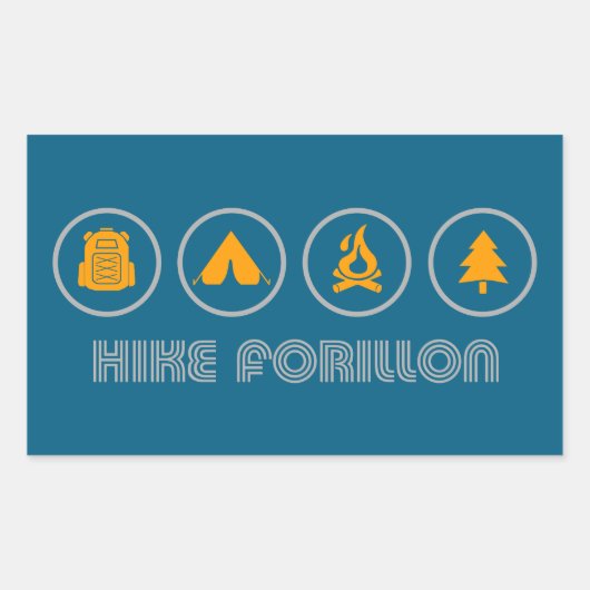 Sticker Rectangulaire Parc national de la randonnée Forillon (Devant)